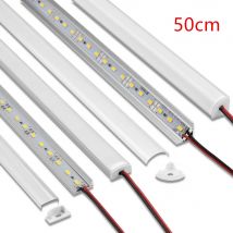 Barra luminosa per armadio a LED 5730 36LED Luce da cucina sotto i mobili 12V DC 50cm profilo in alluminio striscia rigida a led Luci lineari