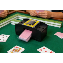 Mescolatore Automatico di Carte (2 Mazzi), Alimentato a Batteria e USB, Compatibile con Varie Carte da Poker, Portatile per Feste in Casa