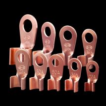 10/50 sztuk miedzi OT Terminal nie-izolowane złącze przewodu i same zaciski elektryczne Lug pierścień baterii złącze zaciskowe 10-400A