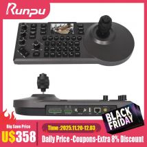 Controller joystick per telecamera PTZ NDI POE Tastiera controller PTZ LCD da 3 pollici con joystick 4D per la trasmissione in streaming live in chiesa