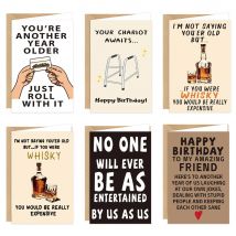 12 Stück alles Gute zum Geburtstag Geschenkkarten Einladungen lustiger Text Gruß Glückwunschkarte Kinder Erwachsene Geburtstag Party Supplies Dekor