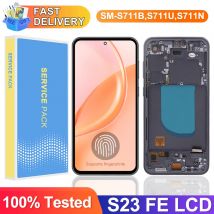 6,4-Zoll-Super-AMOLED-Bildschirm für Samsung Galaxy S23 FE S711B S711B/DS, LCD-Display, digitaler Touchscreen mit Rahmenmontage