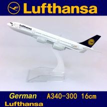 16CM A340 Lufthansa Modello di aereo Modelli di aerei in lega con ruote Aereo da 6 pollici per collezione di bambini Display regalo
