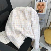 Zoki koreanische Hahnen tritt Frauen Strickjacke Pullover Mode süße lose Langarm Strick mäntel elegante Knöpfe o Hals lässige Tops