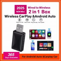 Wireless Carplay Adapter Android Auto Wireless Smart Dongle 2in1 For Volvo Benz Audi Kia Hyundai VW Mazda Cadillac MG Peugeot