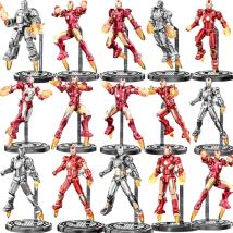 Original Iron Man MK8 MK9 MK10 MK11 MK12 MK13 MK14 Staub Blöcke Ziegel Gebäude Legenden Tony Stark DIY Spielzeug Modell Action Figur