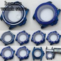 BLIGER 40mm 120 Click Rotating Bezel SUB Case Blue Electroplated Sapphire Glass Fit NH34 NH35 ETA2824 PT5000 Miyota9015 Movement