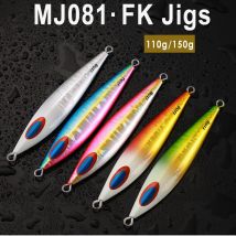 CASTFUN Metal Slow FK Jigs Lure Hard Artificial Bait 110g 150g Saltwater Boat Fishing Vertical Metal Jigging Lure