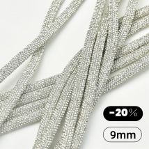 100cm/120cm Strass Baumwoll seil Luxus 9mm Diamant schnur Trimmen DIY Schmuck Armband Halskette Schnürsenkel Schnur Taschen Gürtel