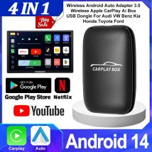 4 in 1 universale Android14 cablato a carplay wireless scatola AI adattatore Android Auto scatola di streaming per auto Plug and Play accessori per auto