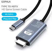 4K@60Hz Typ-C-auf-HDMI-Kabel USB-C-auf-HDMI-Kabel für Max MacBook Phone 15 Series Galaxy Dell Galaxy S8 auf S23 Videoadapter