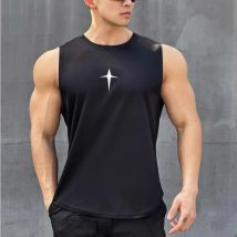 Sommer ärmellose Weste Outdoor Sport Tank Top Laufen Fitness Unterhemd schnell trocknende Rundhals-Fitness-T-Shirt Männer atmungsaktives Top