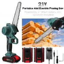 Sega da potatura elettrica a batteria da 6 pollici Sega da potatura elettrica Batteria al litio ricaricabile da 21 V Strumento per la lavorazione del legno per sega da giardino per frutteto