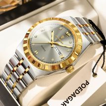 POEDAGAR Luxus Mode herren Uhr Woche Datum Wasserdicht Leucht Quarz Mann Armbanduhr Edelstahl Business Uhren Für Männer