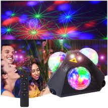 Luci da ballo da discoteca per feste Luci da DJ per feste 3 palline magiche Luci da discoteca per DJ da palcoscenico Decorazioni per feste di ballo, compleanni, matrimoni, club.