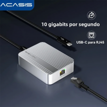 Adaptador Ethernet USB-C Acasis de 10 Gbps para USB 4.0 | MacBook/Mac Studio/PC/Lactop | Tarjeta LAN RJ45 de 10 000 Mbps
