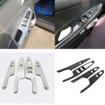LHD RHD Für Hyundai Tucson 2015 2016 2017 2018 2019 2020 Carbon Faser Auto Armlehne Fenster Schalter Taste Lift Panel trim Styling