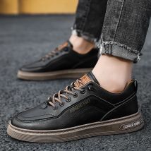 2024 männer Leder Schuhe Bequeme Casual Business Weiß Sport Schuhe Wohnungen Slip Auf Büro Herren Schuh Nicht-Slip Zapatos hombre