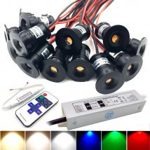 1W Mini-Strahler, 12 V Downlight, LED-Spot, dimmbar, Küchenschrank-Spot-Lichter, Deckeneinbauleuchte mit Fernbedienung