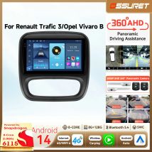 Autoradio 2DIN Carplay Android 14 per Opel Vivaro B 2014 - 2021 Renault Trafic 3 2014 - 2022 lettore multimediale GPS telecamera 360