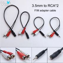 YuXi 3.5mm Jack Stereo To 2 RCA Female Male Plug Cable Adapter Audio And Video Splitter Cables For TV Headphone