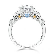 Original 925 Sterling Silver Pumpkin Carriage Ring For Women Girls Jewelry Birthday Anniversary Gifts