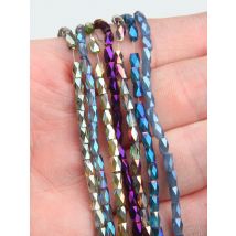 100pcs 3*5mm Cylindrical Shine Crystal Beads Faceted Loose Beads Jewelry Making Bracelet DIY Handmade Accessories Wholesale