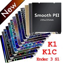Smooth PEI Sheet for Ender 3 V3 SE/KE Build Plate Double Sided PEO PET H1H PEI Spring Steel Sheet Bed for Ender 3 S1 Pro K1 K1C