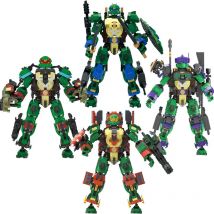 2024 neue Kreativität technische Schildkröte Mecha Mann Roboter Bausteine Ziegel Modell Montage Spielzeug für Jungen Geburtstag Geschenkset