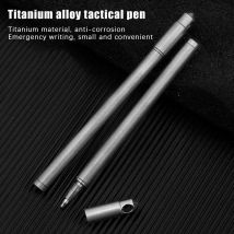 Portable Mini EDC Gadget Keychain Titanium Ballpoint Pen For Outdoor Camping Hiking Survival Gadget