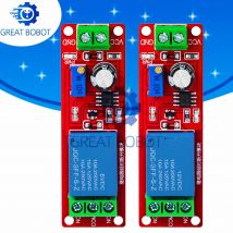 NE555 Einstellbares Zeitschaltuhrmodul – DC 5 V und 12 V Zeitverzögerungsrelaismodul mit 0–10 S einstellbarer Verzögerung
