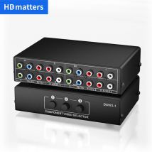 Componente RGB Selettore scatola 3 in 1 uscita 5 RCA L/R Componenti Ypbpr Switch AV Switcher hub per PS2 Wii Xbox DVD HDTV