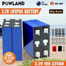 POWLAND 3.2V 100Ah 150Ah 206Ah LiFePO4 Batteria Al Litio Ferro fosfato Per 4S 12V 24V 3C Auto Batterie Motore Modifica M6 Stud