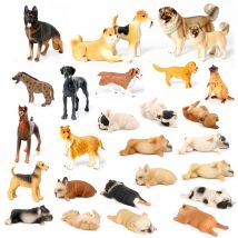 Realistische französische Bulldoggen-Figuren, solide Hundemodellfiguren, Spielzeug, Weihnachten, Geburtstag, Geschenk, Party-Dekoration für Kinder, Kleinkinder