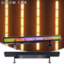 YUER 6x60W COB Retro mit 116x0,2W RGB Zusatzlicht Pferderennen Wall Wash Strobe Effekt Bühnenbeleuchtung DMX Musiksteuerung