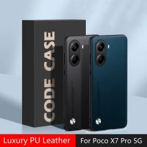 Schlichte PU-Ledertasche für POCO X7 Pro, matte Abdeckung, Silikon, stoßfest, weiche Kante, Rückseite für POCO F7 Ultra F7 Pro X7Pro X7