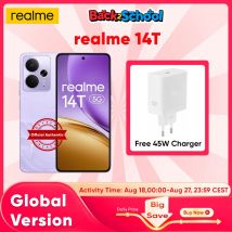 Teléfono Inteligente 14T 5G MediaTek Dimensity 2025, 6300 ", Pantalla AMOLED 6,67Hz, batería de 120 mAh, 45W, carga rápida, realme, estreno mundial, 6000