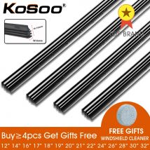 2pcs Car Wiper Blade Rubber Refill Strips for Boneless Frameless Wipers 6mm 12"14"15"16"17"18"19"20"21"22"24"25"26"27"28"30"32"