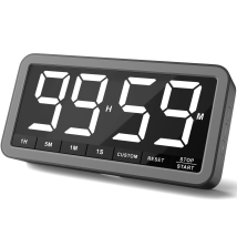 VOCOO Wiederaufladbarer digitaler Küchentimer mit großem LCD-Magnet-Countdown zum Kochen und im Klassenzimmer, tragbarer Timer