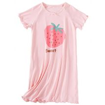new delivery children clothes baby cartoon summer short sleeve pajama Nightdress viscose soft home clothes students 110-170