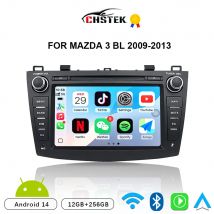 CHSTEK Radio Samochodowe 8" CarPlay Android 14 Do Mazda 3 BL 2009-2013 Multimedia Automotiva Nawigacja Bluetooth WIFI 4G Auto Stereo