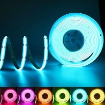 Rgb cob led streifen 576 leds/m hohe dichte flexible dimmbare fcob led band lichter bunte seil beleuchtung dc12v 24v