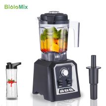 BioloMix Professioneller Küchenmixer, automatisches Programm, 2 l, Low-Profile, BPA-frei, Smoothie-Entsafter, Eisbrecher, Lebensmittelmixer