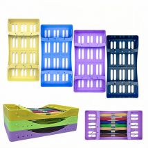 Dental Sterilisation Box Halter 7 Slots Dental Instrument Kassette Racks Kunststoff Desinfektion Tablett Autoklavale Zahnmedizin Werkzeuge