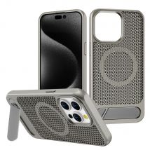 Custodia magnetica per telefono con supporto di raffreddamento di lusso per iPhone 17 16 15 14 11 12 13 Pro Max dissipazione del calore copertura antiurto in tinta unita