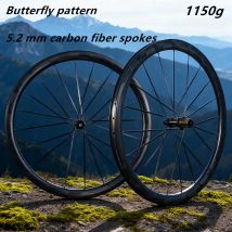 Ratchet 60T 1150g Carbon Spoke Wheels Deep 38/50/60mm Deep 28mm Width Steel  Gravel Road Wheelset Disc brake Center lock
