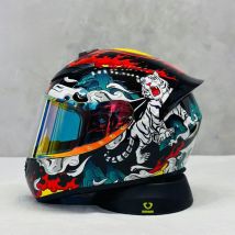 Sleek and Stylish Full Face Helmet for Scooter and Moped Riders Unisex DOT Approved with Wide View Visor for Enhanced Visibility