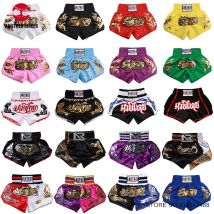 Muay Thai Shorts 2024, neue Boxshorts für Damen und Herren, Kind, Stickerei, Kickboxen, Trainingshose, Sanda, Kampfsport, Kampfausrüstung