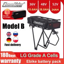 ChamRider Ebike batteria 48V portapacchi posteriore batteria 52V bici elettrica batteria al litio potente capacità 36V 50A BMS 21700 cella