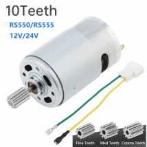10 denti RS550 Motore DC Denti grossolani 24V Motore elettrico ad alta velocità Bambini che cavalcano su auto SUV Parti per auto telecomandate